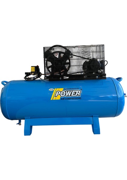 200 Lt Döküm Kafalı Yağlı Pistonlu Kompresör 220 V Monofaze şehir elektriği, 3 Hp, 2 Piston, 8 Bar