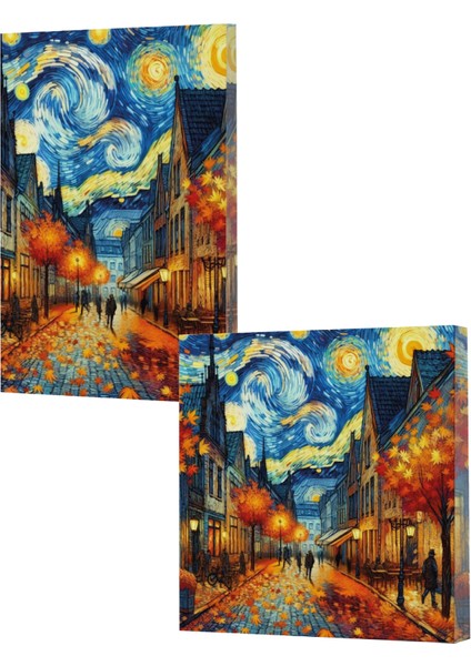 Vivago Art Van Gogh 3 Sokak 14X20 Çizgili DEFTER-15X15 Çizgisiz Defter Seti (320 Sayfa)