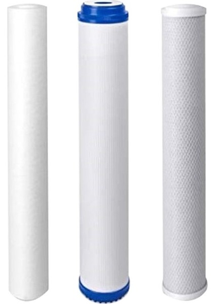 20 inç 3'lü Filtre Seti Gac Karbon Filtre Sediment Filtre Karbon Filtre fiyatları