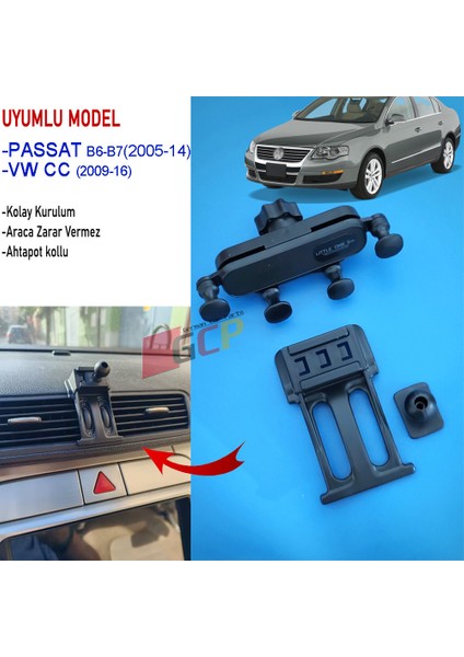Passat B6 Telefon Tutucu - Passat B6 Araç Içi Telefon Tutucu