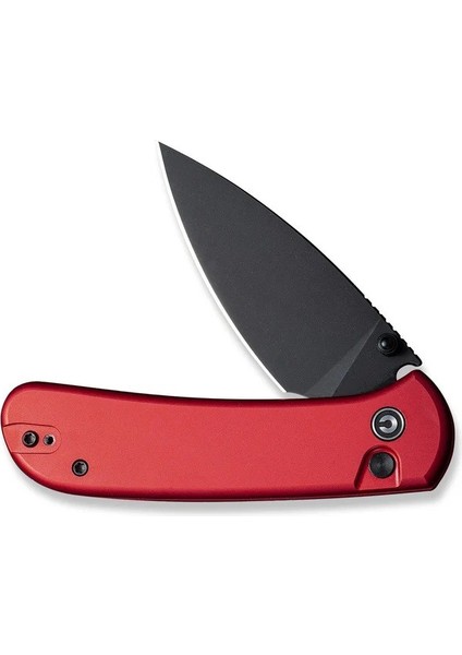 Qubit Button Lock & Thumb Stud Knife Red Aluminum Handle Çakı fırsatları