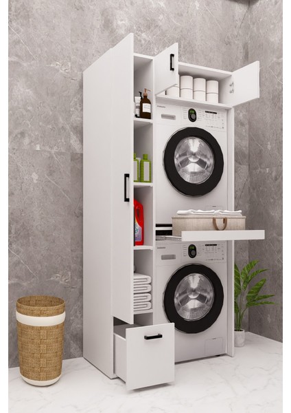 Mdf Çamaşır Makinesi Dolabı Kurutma Makinesi Dolabı