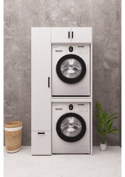 Mdf Çamaşır Makinesi Dolabı Kurutma Makinesi Dolabı