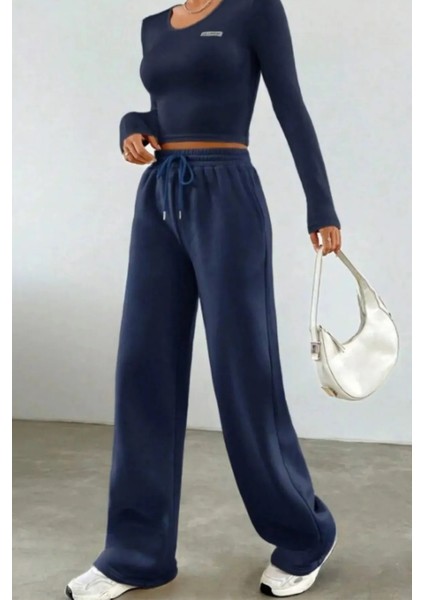 Kadın 3 Iplik Içi Şardonlu Kalın Kışlık Bol Paça Palazzo Eşofman Altı indirimleri