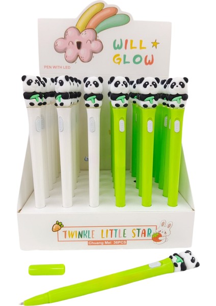 Panda Desenli Jel Tükenmez Kalem Set 3'lü