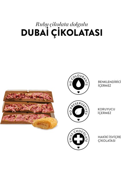 Özel Tasarım Juva Ruby Çikolata ve Kadayıflı Dubai Çikolatası 100G