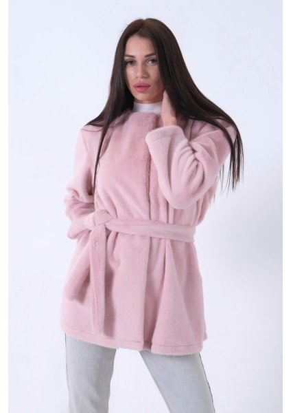 Pudra Önü Kapamalı Seyyar Kemerli Peluş Ceket 0105140.79