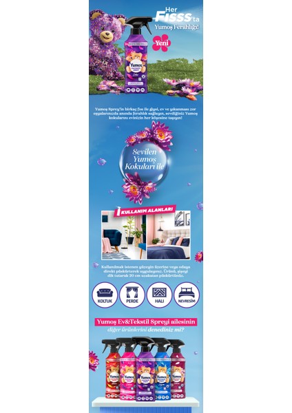 Ev Ve Tekstil Spreyi Lotus Yıkanması Zor Eşyalar Için 450 ml x3