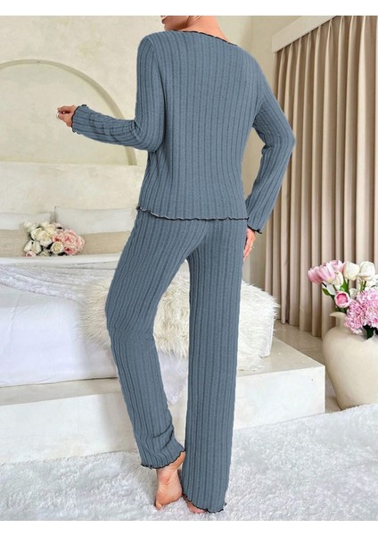 Indigo Pamuklu Fiyonk Detaylı Pijama Takımı fiyatları