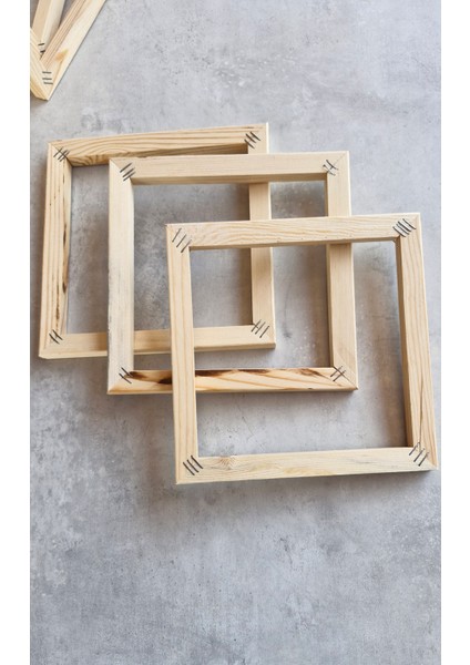 5li Set 20X20CM Tuval Şasesi Kasnak Punch Nakış Için Ahşap Şase