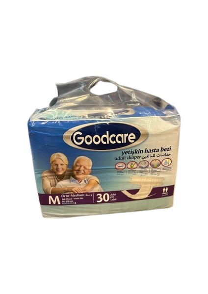 Goodcare 30'lu M Beden Belbantlı Hasta Bezi