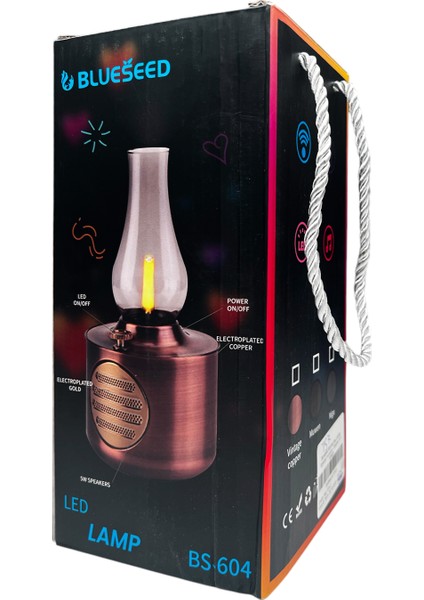 Bs-604 Gaz Lamba Speaker Kablosuz Hoparlör - Speaker modelleri