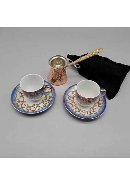 Cezveli Türk Kahvesi Takımı 2 Kişilik