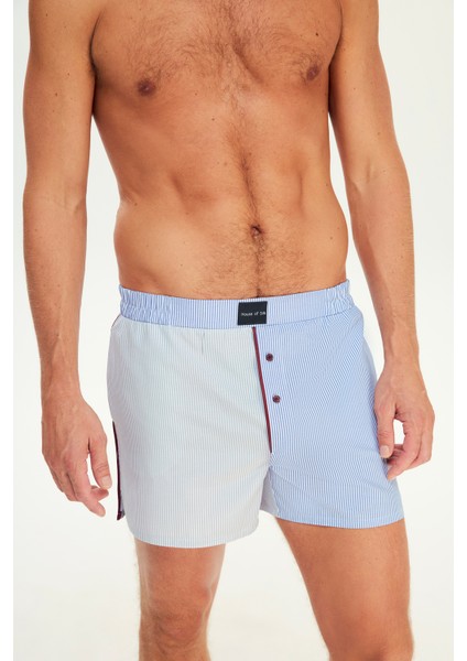Lyron Unisex Koton Çizgili Şort