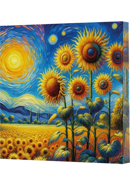 Vivago Art Van Gogh 4 Ay Çiçekleri 14X20 Çizgili DEFTER-15X15 Çizgisiz Defter Seti (320 Sayfa)