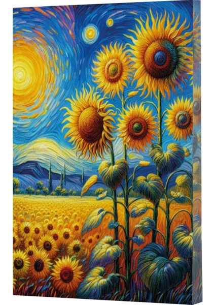 Vivago Art Van Gogh 4 Ay Çiçekleri 14X20 Çizgili DEFTER-15X15 Çizgisiz Defter Seti (320 Sayfa)