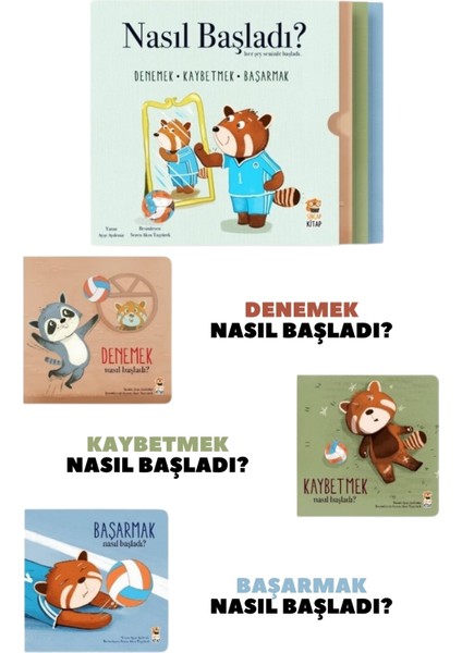 Nasıl Başladı? Her Şey Seninle Başladı 1-2-3-4 (4'lü Set-12 Kitap) 0-3 Yaş Okul Öncesi Masal Kitabı
