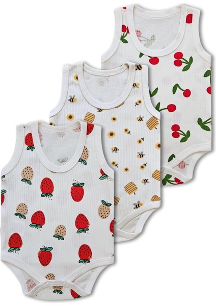 Pamuk Kız Bebek Çocuk Zıbın Body 3lü Set