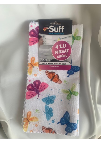 Çiçek Sepeti Mikrofiber 4lü Mutfak Bezi 32X32 - Karışıkmodelli -Dörtlü Mutfak Bezi -1ADET Dörtlü Set fiyatları