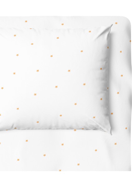 Stars 100% Pamuk Saten Lastikli Çarşaf Seti - 100X200 cm + 50X70 cm