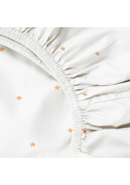 Stars 100% Pamuk Saten Lastikli Çarşaf Seti - 100X200 cm + 50X70 cm