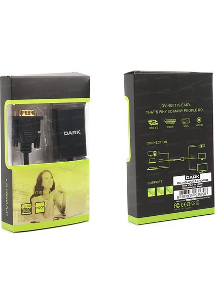 Analog VGA ve SES - Dijital HDMI Dönüştürücüsü (DK-HD-AVGAXHDMI2)