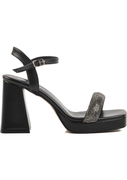 Siyah Kadın Topuklu Sandalet modelleri