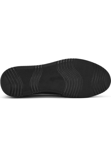 Kadın Siyah Dolgu Topuklu Deri Comfort Loafer 25SFD411218