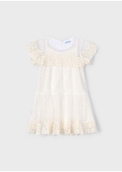 Kız Çocuk Işlemeli Tül Elbise fiyatları