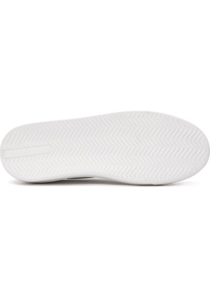 Erkek Beyaz Bağcıklı Kalın Tabanlı Deri Sneaker 25SFD750618