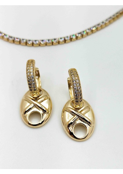 Xuping Gold Taşlı Küpe