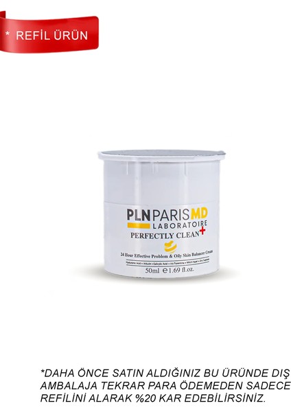 Akneli Yağlı ve Karma Cilt Kremi / Perfectly Clean + 24H Care For Impure, Oily Skin Cream 50ML Refıl