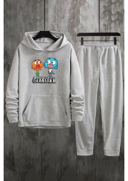Uygun Tarz Unisex Gumball Baskılı Eşofman Takımı