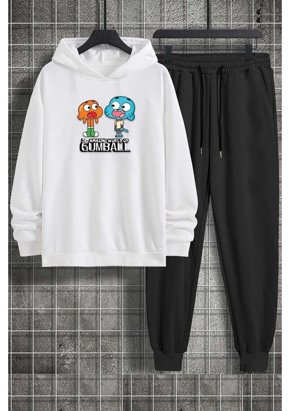 Uygun Tarz Unisex Gumball Baskılı Eşofman Takımı