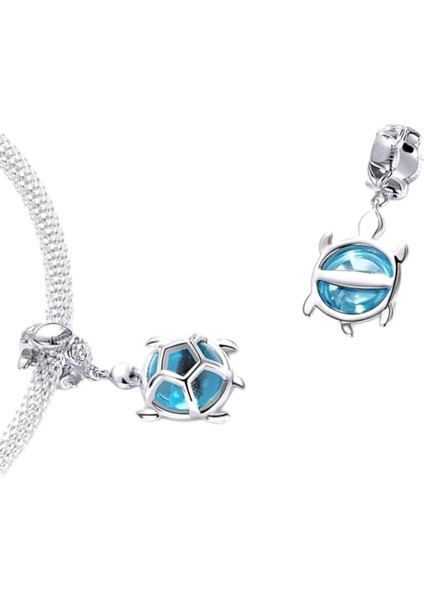 Mavi Su Kaplumbağası Charm | 925 Ayar Gümüş fiyatları