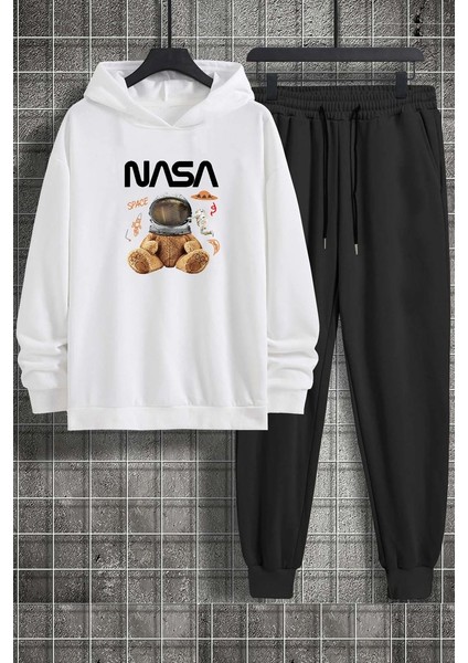 Uygun Tarz Unisex Nasabear Baskılı Eşofman Takımı