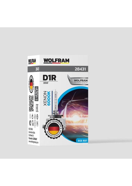 D1R Xenon Ampul Beyaz Işık 12V 35W 6000K