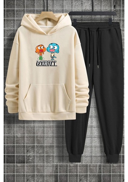 Uygun Tarz Unisex Gumball Baskılı Eşofman Takımı