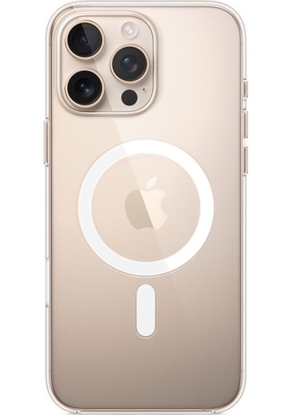 (Magsafe Kılıf ) Iphone 16 Pro Max Uyumlu Magsafe Wireless Şeffaf Silikon Kılıf