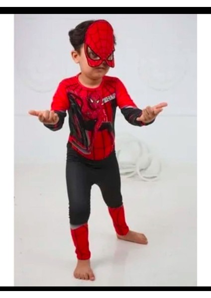 Hzmis kids kostüm erkek çocuk Tulum Örümcek Adam Tulum ve maske