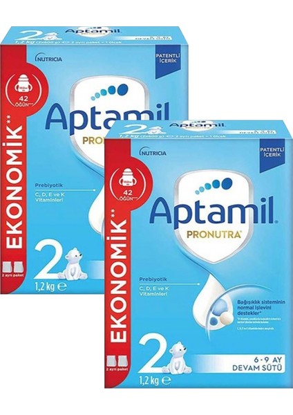 2 Pronutra Devam Sütü 1200 G 6-9 Ay x 2 Adet