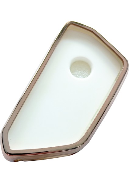 Volkswagen Golf 8 Seat Cupra Skoda Octavia Uyumlu Kumanda Anahtar Kılıfı Oto Anahtarlık Beyaz Gold fırsatları