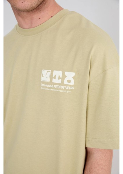 Relaxed Fit Baskılı Bisiklet Yaka Kısa Kol T-Shirt modelleri