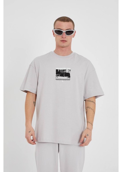 Unisex Baskılı Bisiklet Yaka Tshirt fiyatları