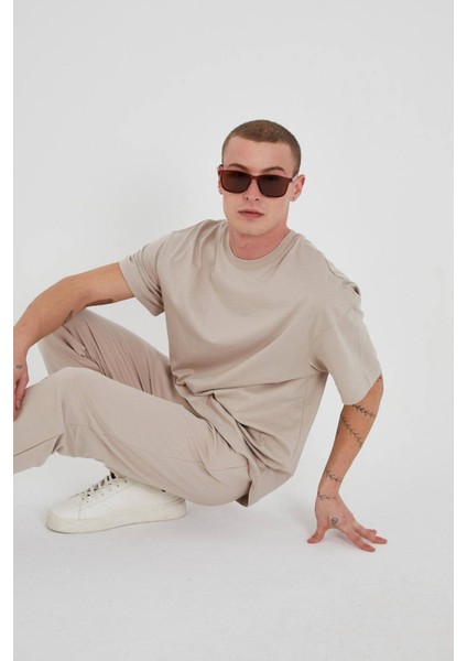 Oversize Baskısız Düz Tshirt