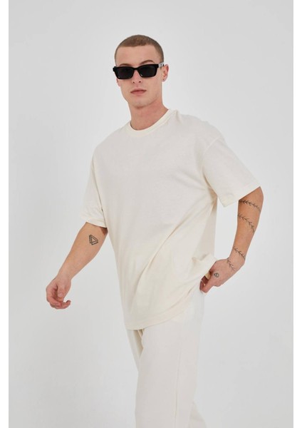 Oversize Baskısız Düz Unisex Tshirt