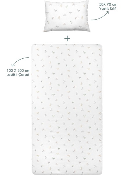 Astra 100% Pamuk Saten Lastikli Çarşaf Seti - 100X200 cm + 50X70 cm indirimleri