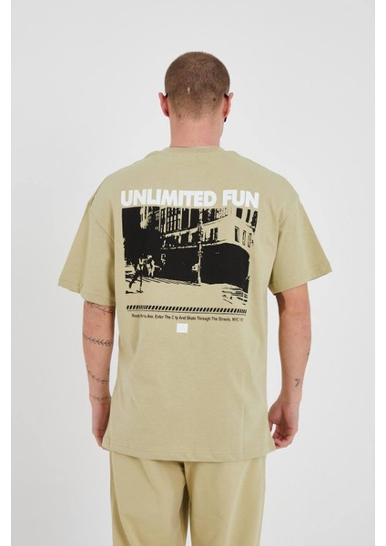 Unisex Baskılı Bisiklet Yaka Tshirt fiyatları