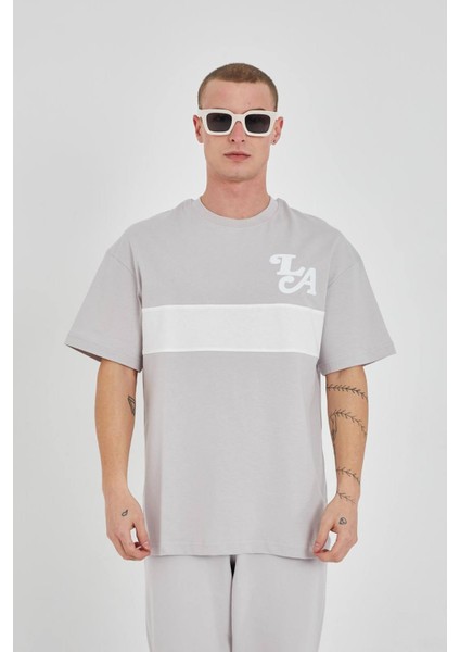 Oversize Baskılı Bisiklet Yaka Unisex Tshirt fiyatları