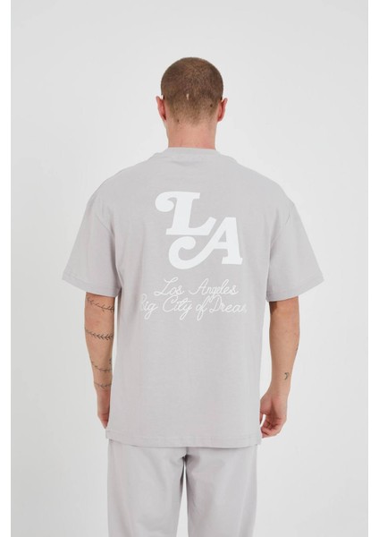 Oversize Baskılı Bisiklet Yaka Unisex Tshirt modelleri